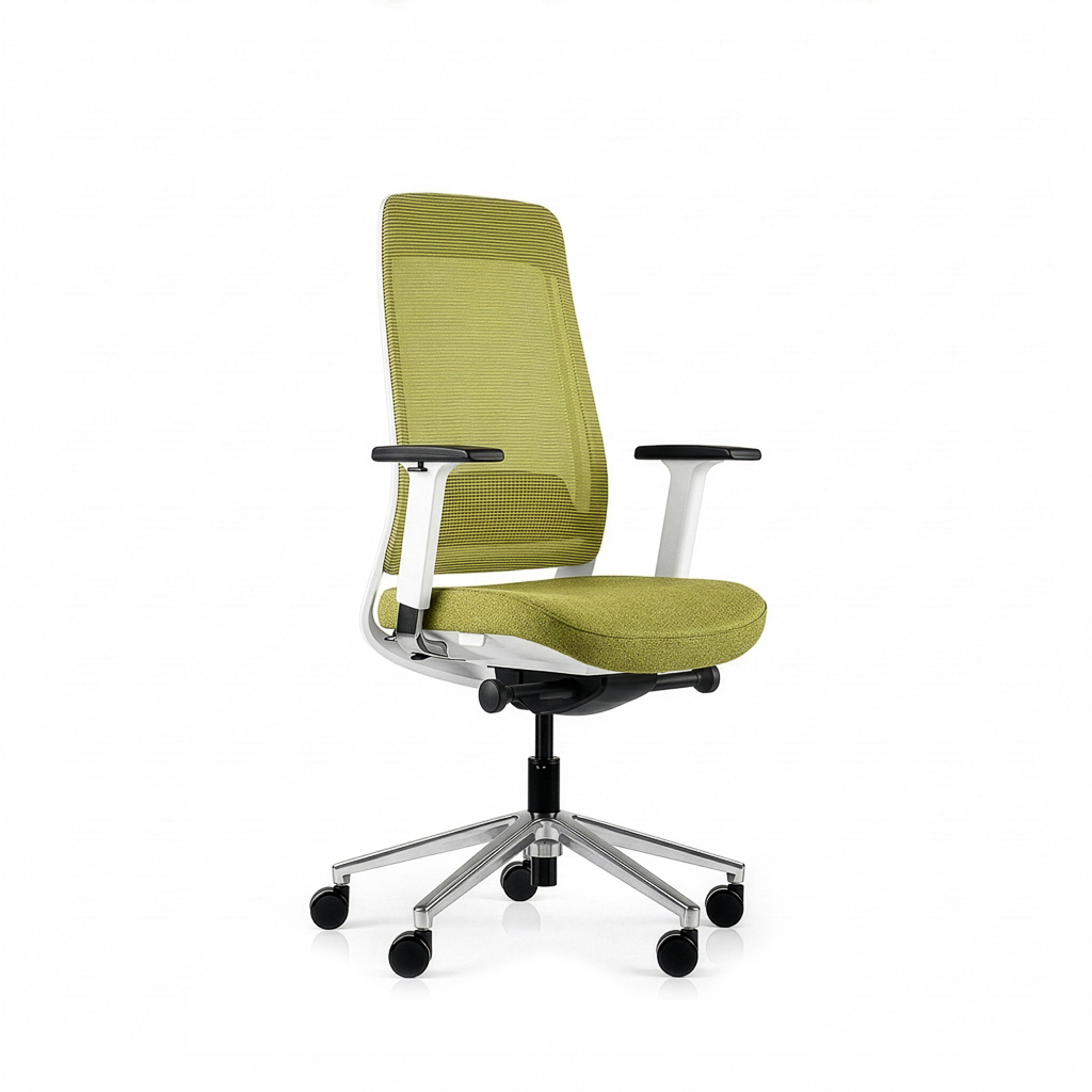 Inwerk Teamo® Original - Ergonomischer Bürostuhl, Weiss/Grün