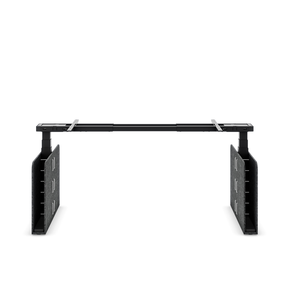 Höhenverst. Tischgestell Masterlift® Flex Akustix®-Edition, Rechteck Dunkelgrau, Schwarz