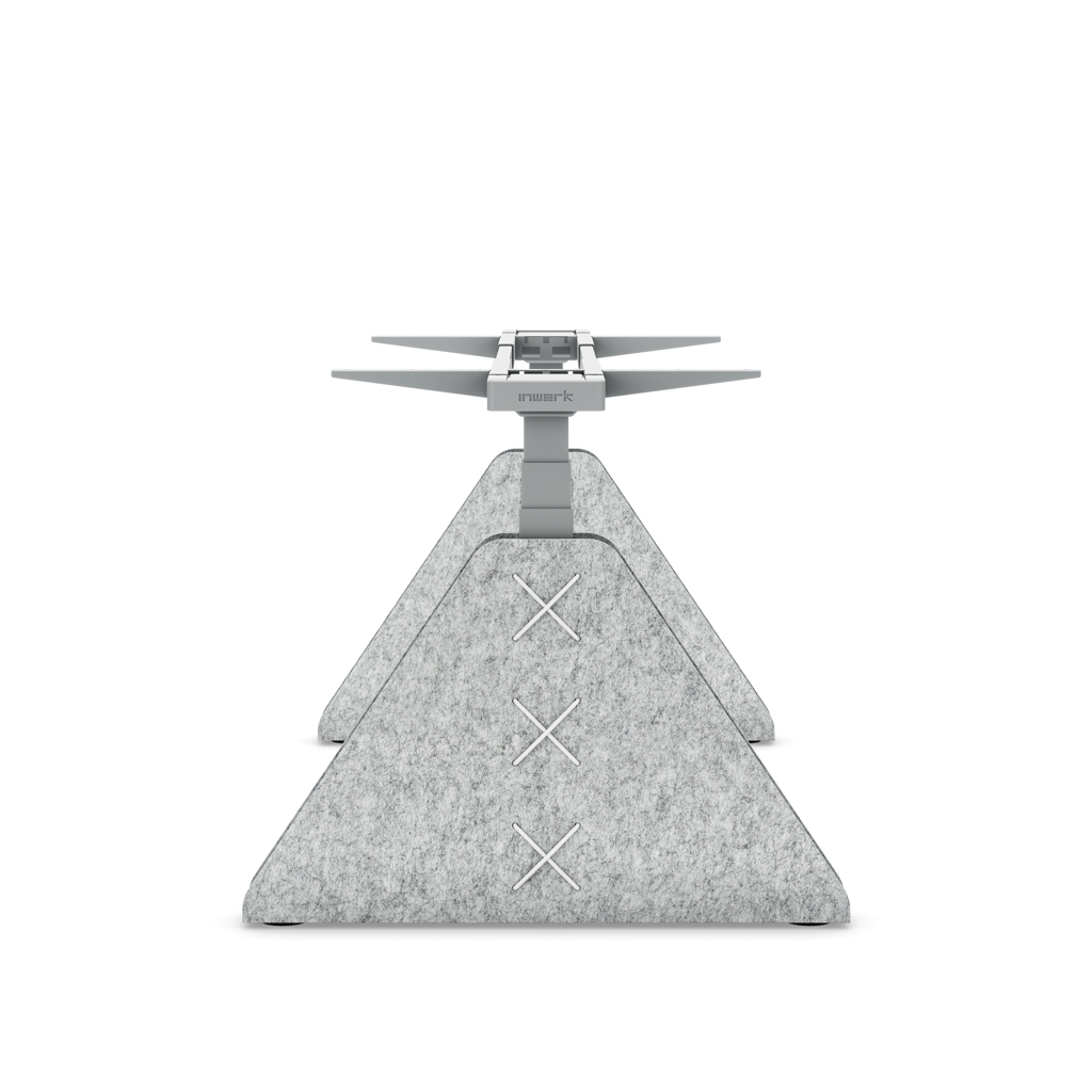 Höhenverst. Tischgestell Masterlift® Flex Akustix®-Edition, Trapez Hellgrau, Silber