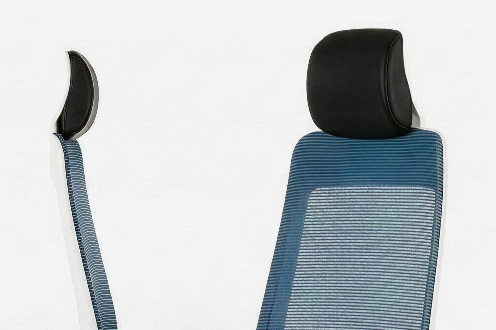 Inwerk Teamo® Original Plus - Bürostuhl mit Kopfstütze, Weiss/Blau