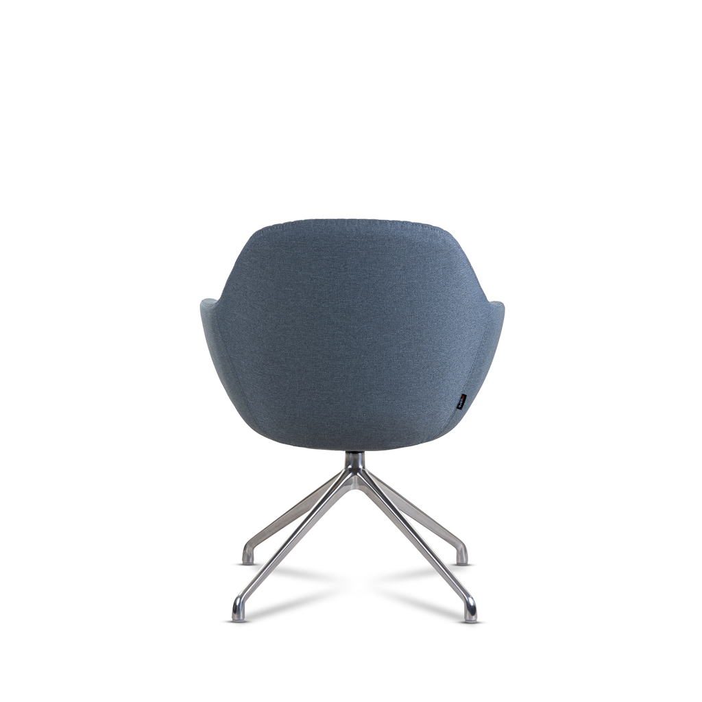 Konferenzstuhl Melow Armchair in Graublau