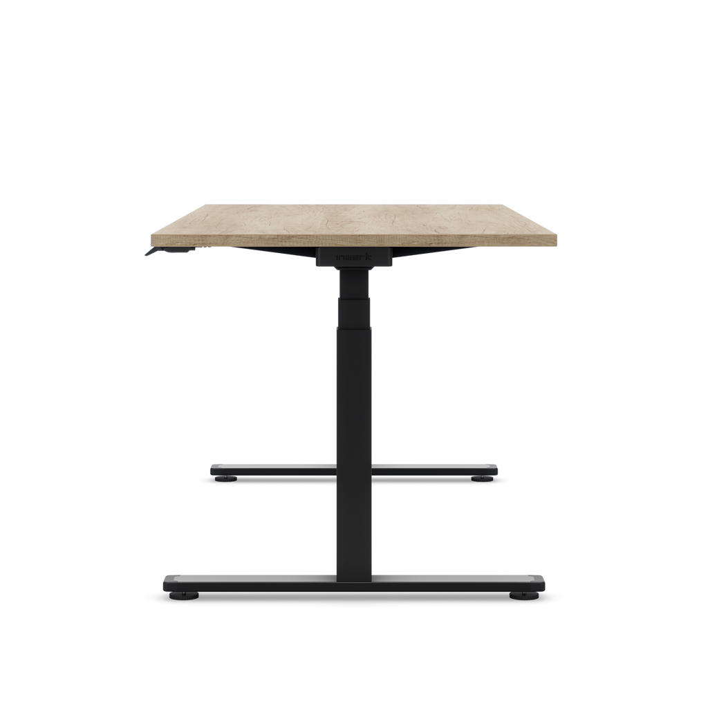 Höhenverstellbarer Schreibtisch Masterlift® Flex Basic, Eiche Dekor/Schwarz 160x80