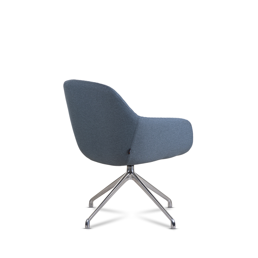 Konferenzstuhl Melow Armchair in Graublau