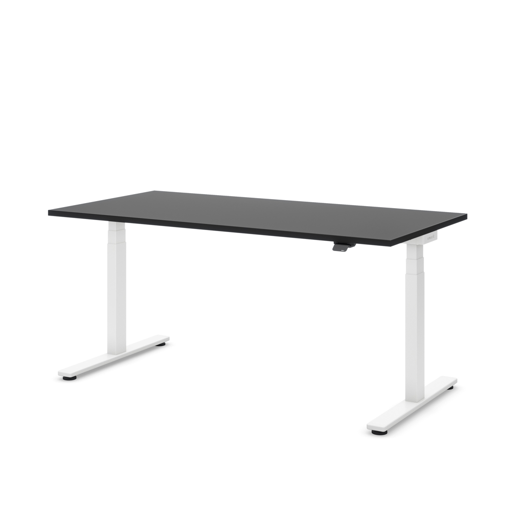 Höhenverstellbarer Schreibtisch Masterlift® Flex Light, Schwarz Dekor/Weiss 200x80