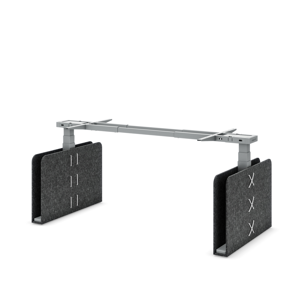 Höhenverst. Tischgestell Masterlift® Flex Akustix®-Edition, Rechteck Dunkelgrau, Silber