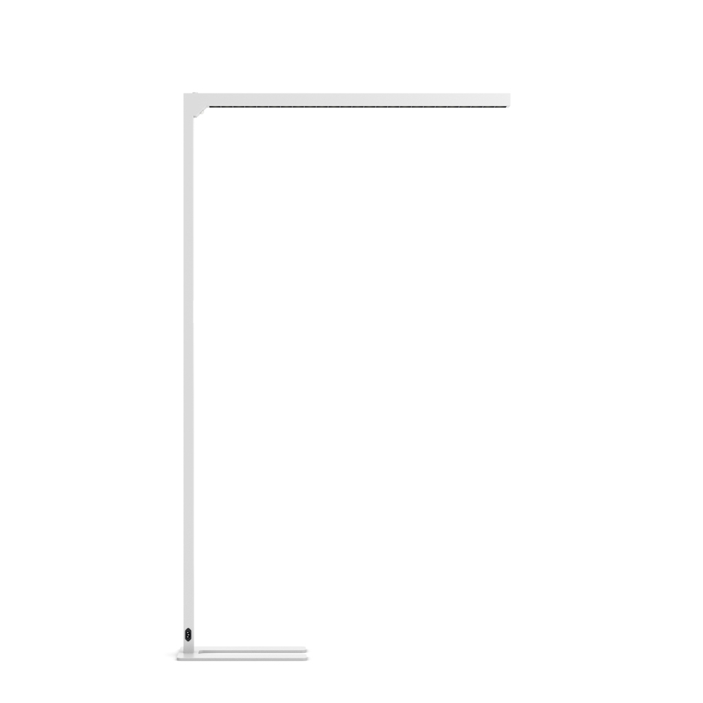 LED Büro Stehleuchte Lumer® Slim, blendfrei, Sensor, Dimmer Weiss