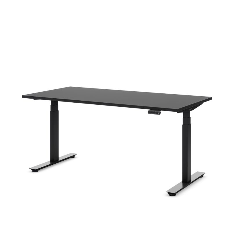 Höhenverstellbarer Schreibtisch Ecolift® Plus Schwarz Dekor/Schwarz 120x80