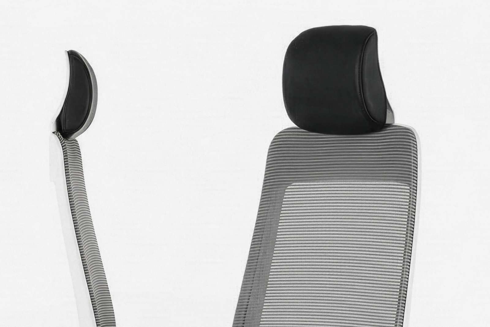 Inwerk Teamo® Original Plus - Bürostuhl mit Kopfstütze, Weiss/Grau