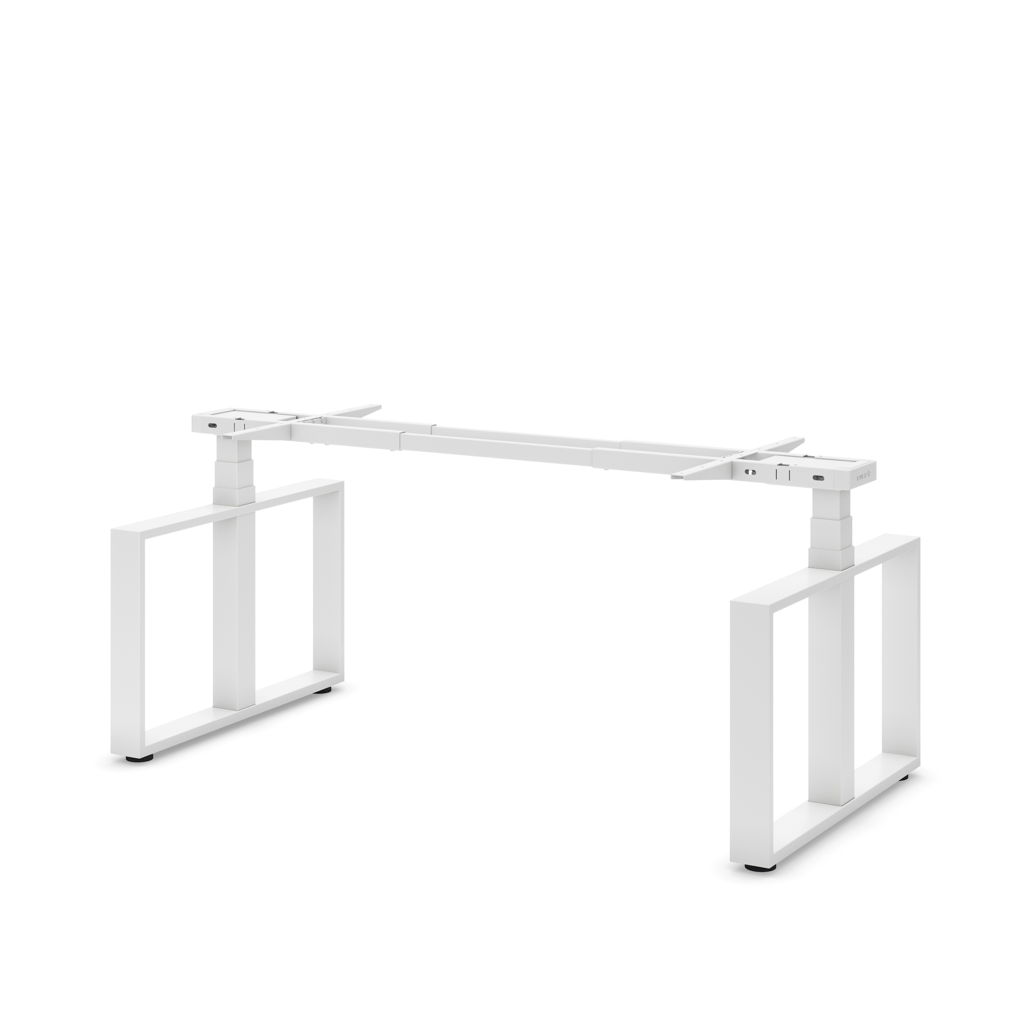Höhenverst. Tischgestell Masterlift® Flex Loop-Edition, Stahl Rechteck, Weiss