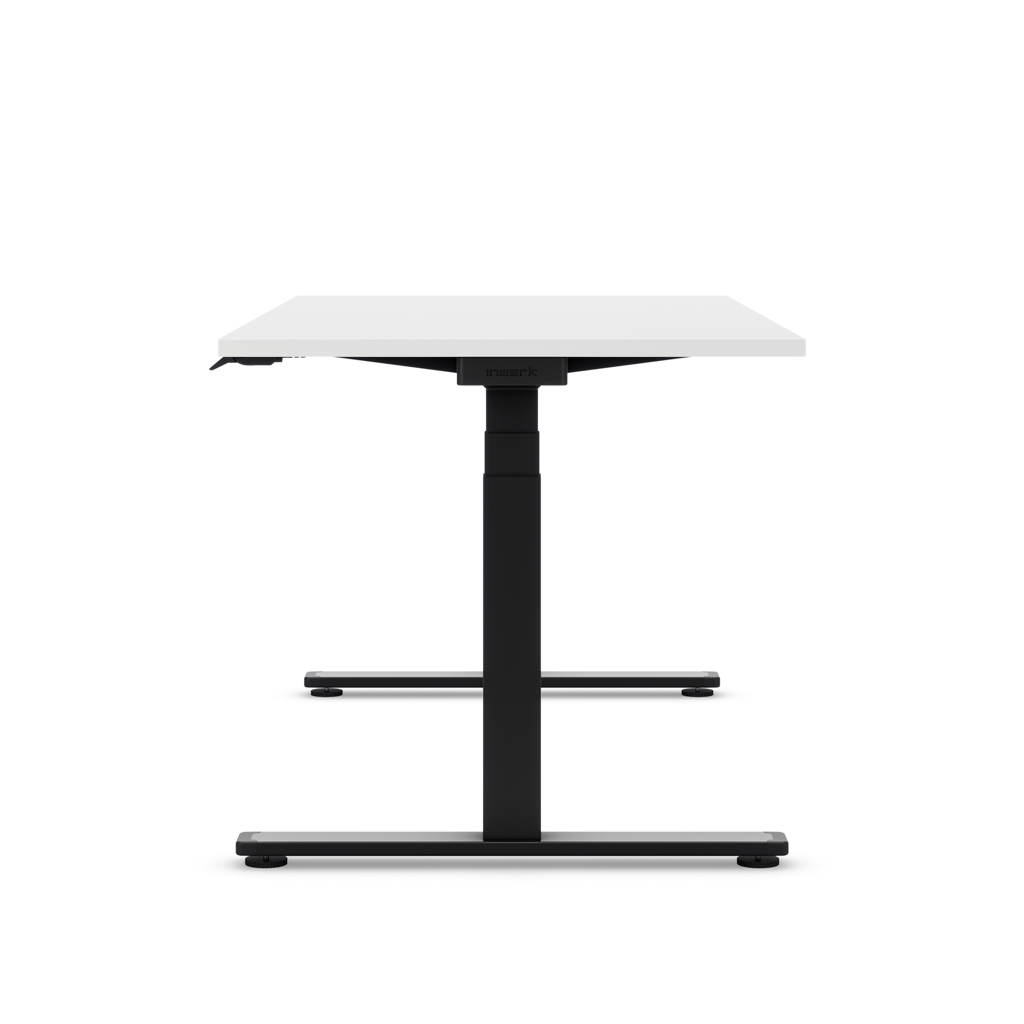 Höhenverstellbarer Schreibtisch Masterlift® Flex Light, Weiss Dekor/Schwarz 120x80
