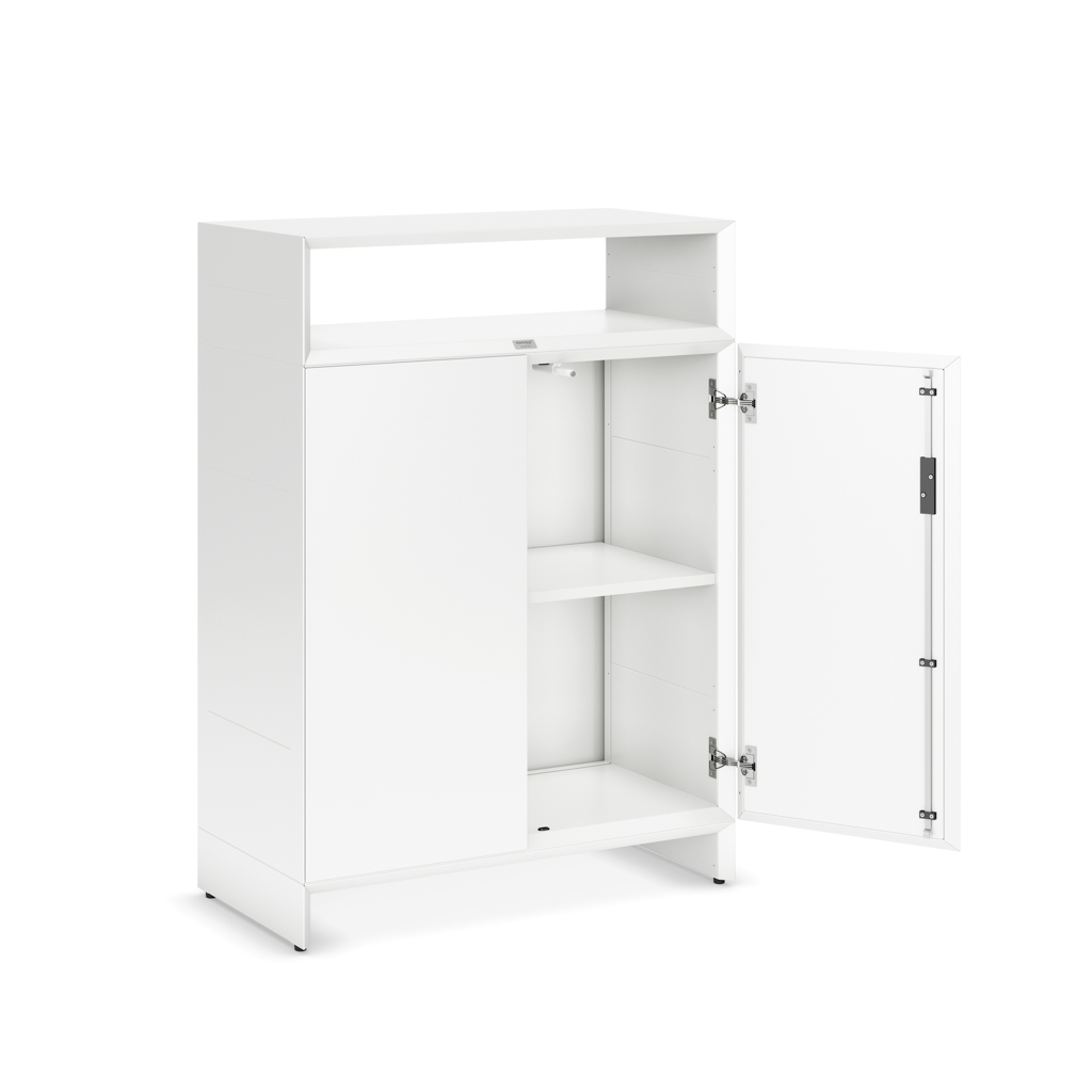 Sideboard Masterbox® B 80 x H 110 cm 2 OH, Weiss
