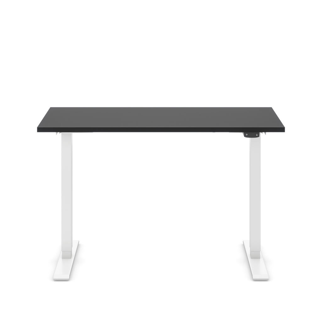 Höhenverstellbarer Schreibtisch Ecolift® Schwarz Dekor/Weiss 118x58
