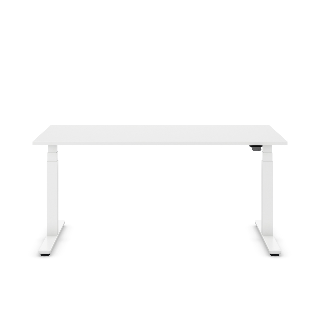 Höhenverstellbarer Schreibtisch Masterlift® Flex Basic, Weiss Dekor/Weiss 200x80