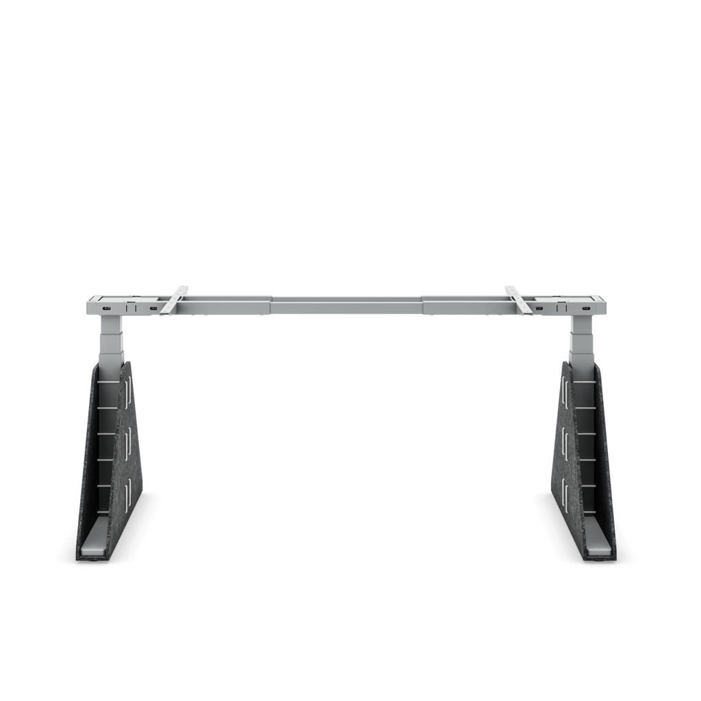Höhenverst. Tischgestell Masterlift® Flex Akustix®-Edition, Trapez Dunkelgrau, Silber