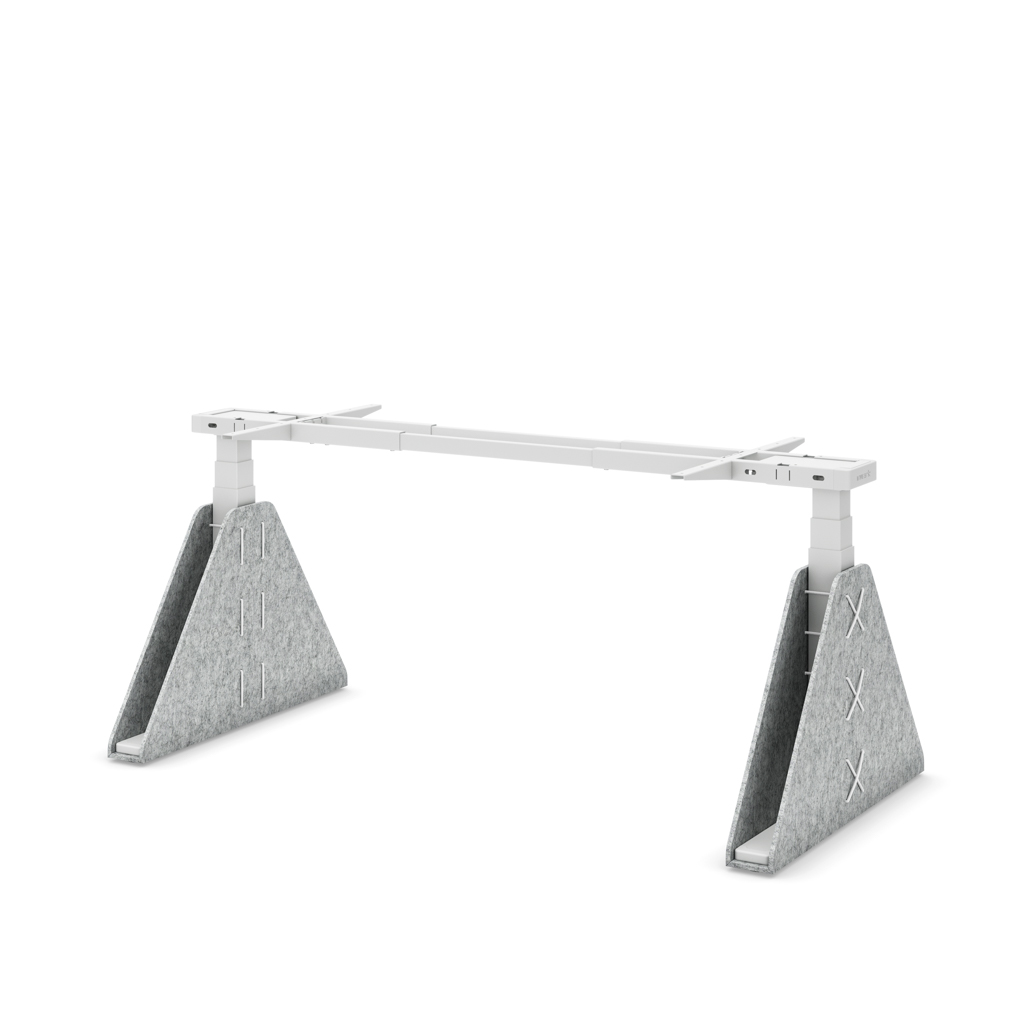 Höhenverst. Tischgestell Masterlift® Flex Akustix®-Edition, Trapez Hellgrau, Weiss