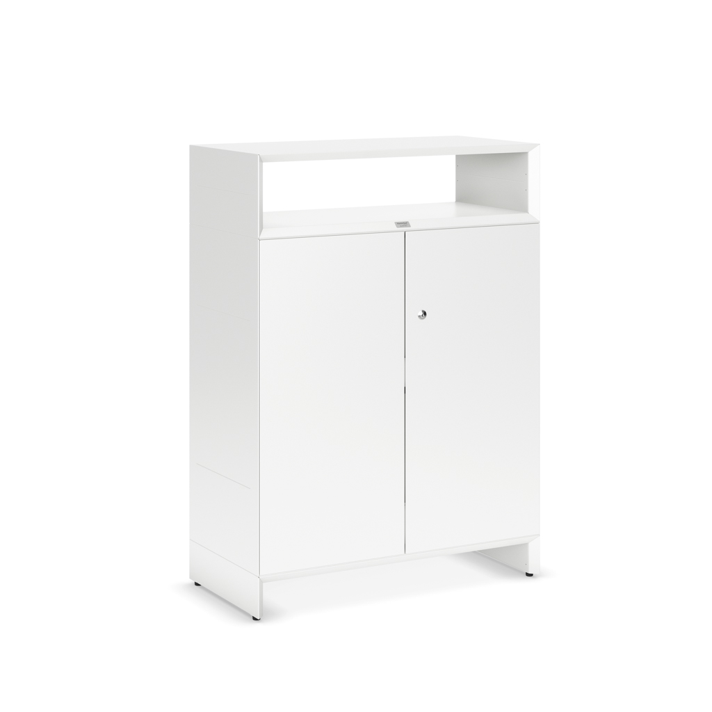 Sideboard Masterbox® B 80 x H 110 cm 2 OH, Weiss