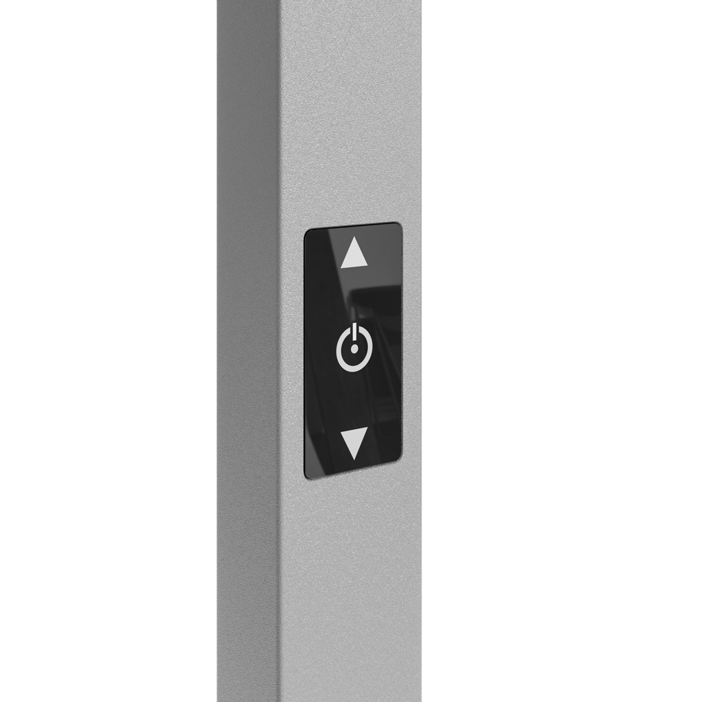 LED Büro Stehleuchte Lumer® Slim, blendfrei, Sensor, Dimmer Silber