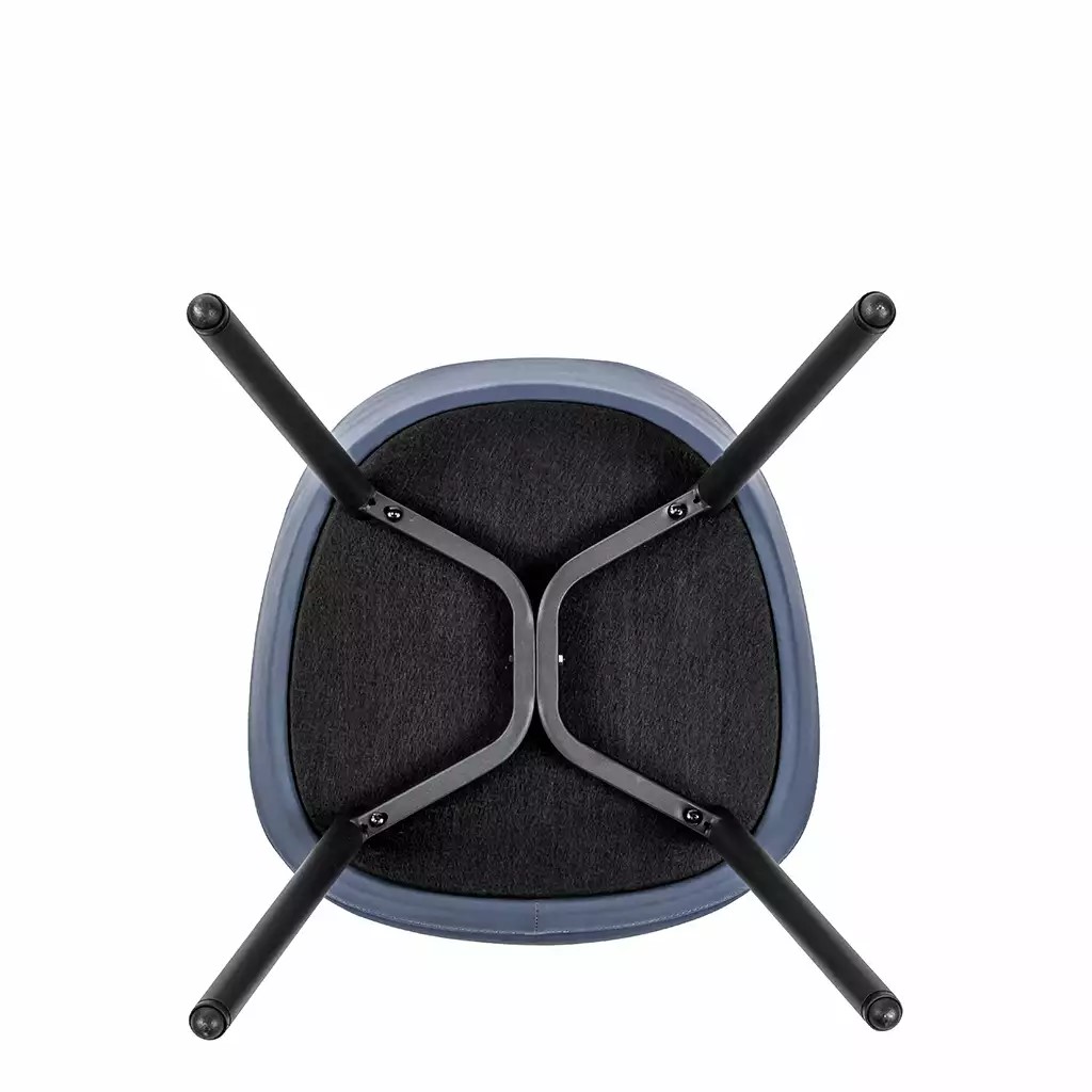 Inwerk Frankie 2 - Polsterstuhl, Kunstleder blaugrau