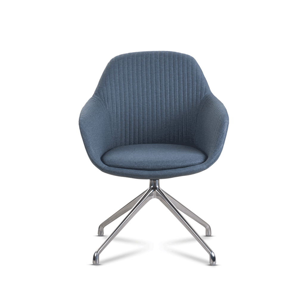Konferenzstuhl Melow Armchair in Graublau