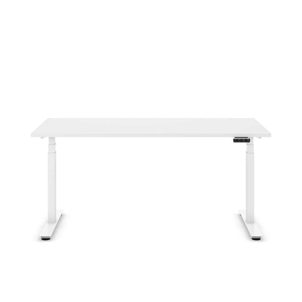 Höhenverstellbarer Schreibtisch Ecolift® Plus Weiss Dekor/Weiss 120x80