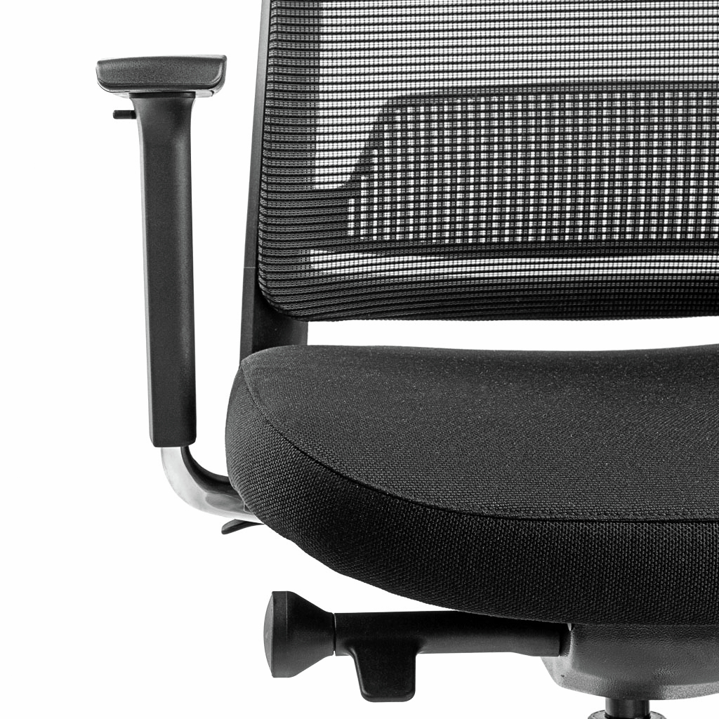 Inwerk Teamo® Original Plus - Bürostuhl mit Kopfstütze, Schwarz