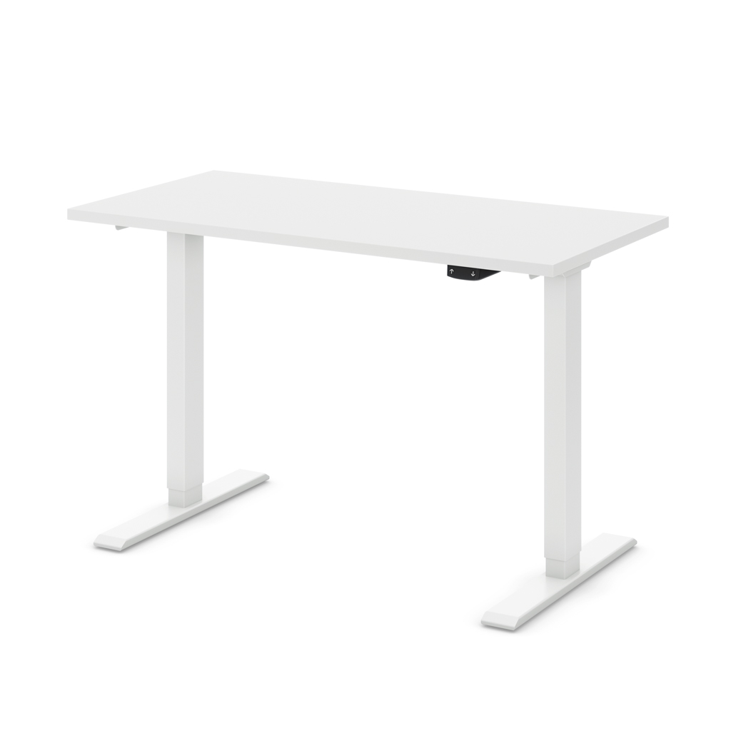 Höhenverstellbarer Schreibtisch Ecolift® Weiss Dekor/Weiss 118x58